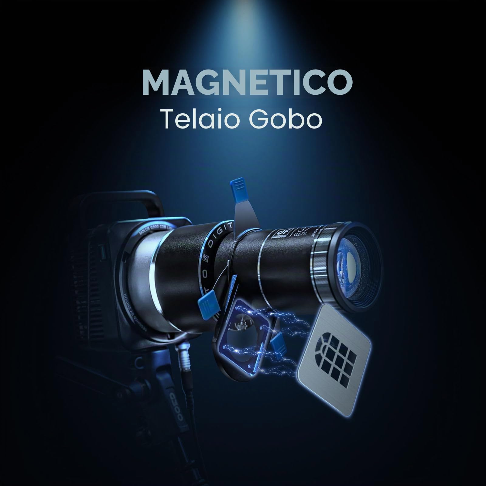 DigitalFoto Light FS-100SLENS Pro snoot Bowens con 25 gobo e filtri