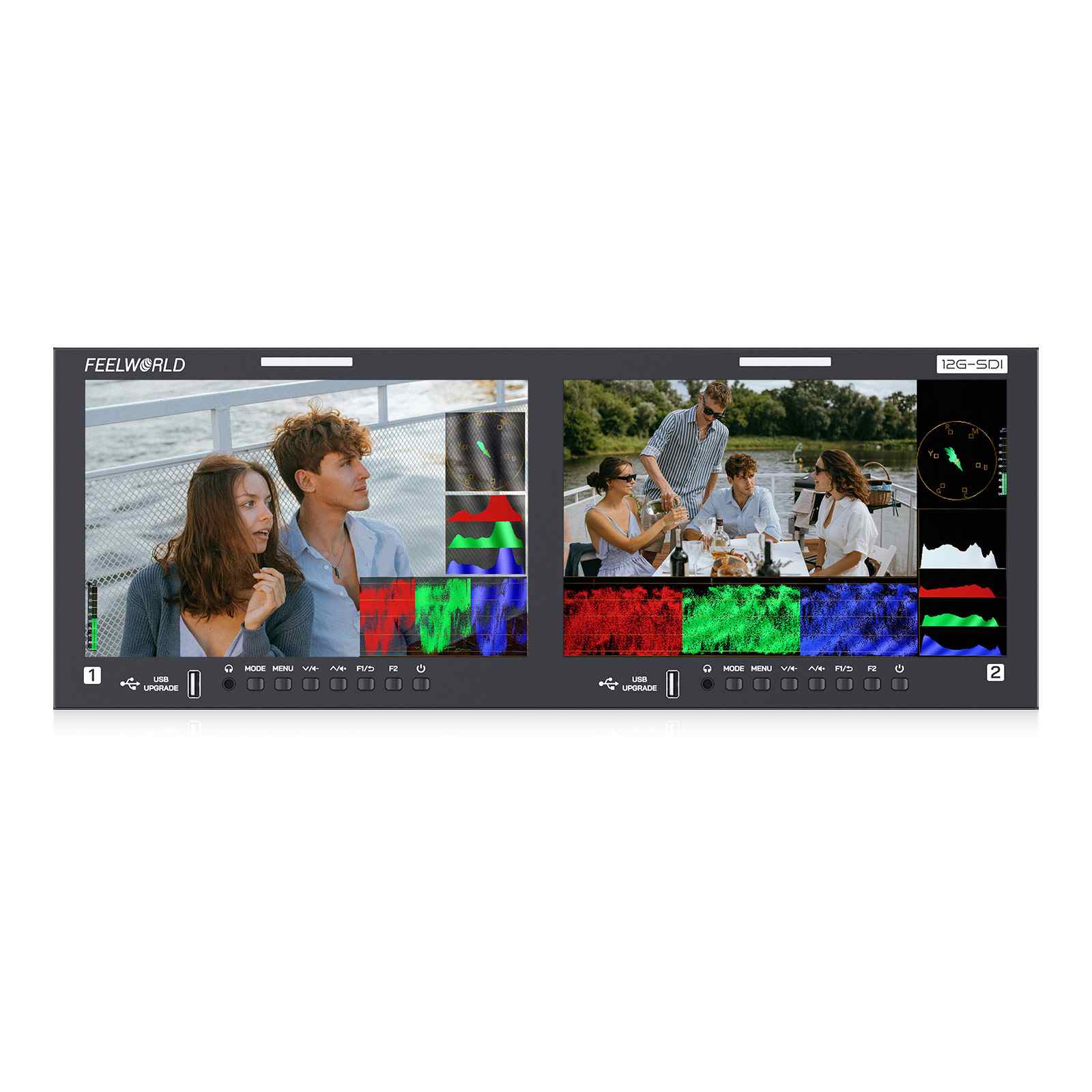 Feelworld FRM1001G Monitor Rack Dual 10,1" 12G-SDI
