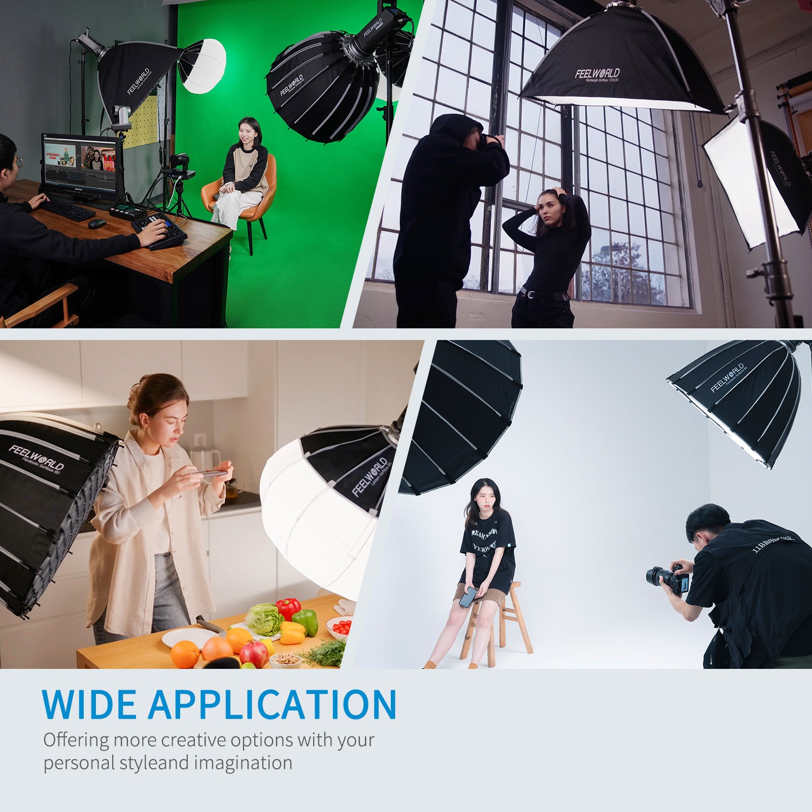 Feelworld FL125D Faretto LED 125W 5600K Luce Video Studio