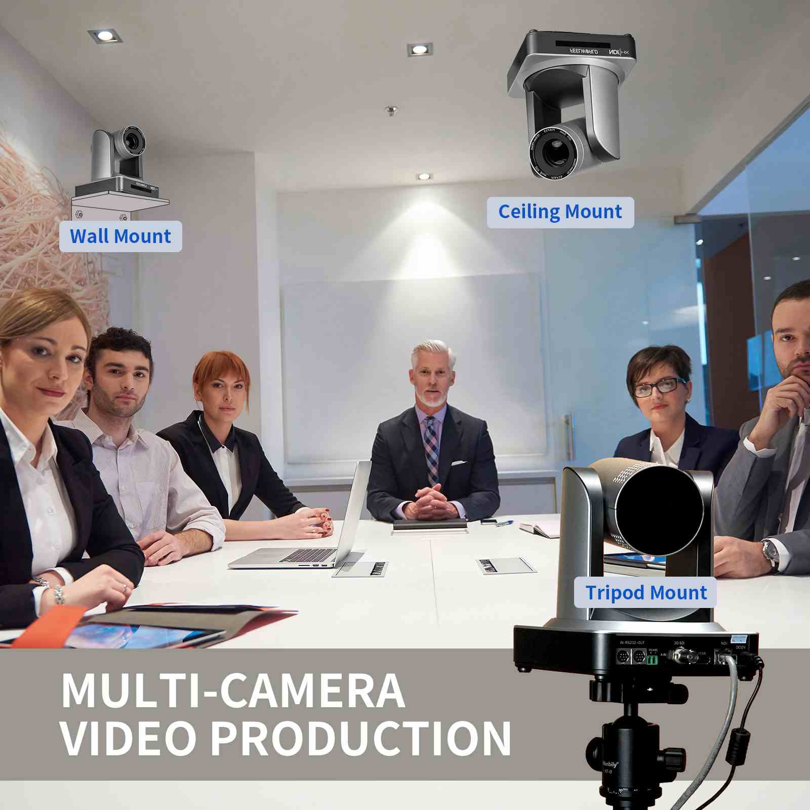 Feelworld NDI20X Telecamera PTZ Live Streaming 20X Zoom PoE