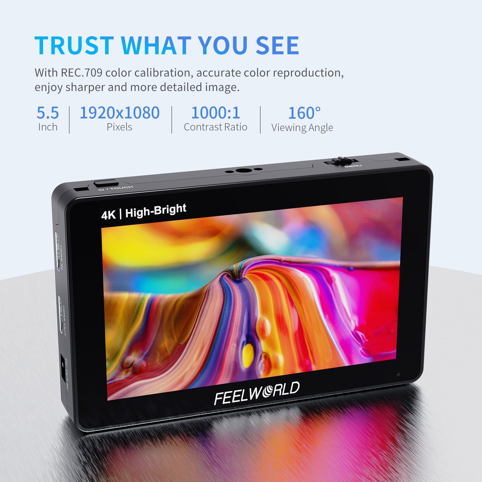 Feelworld F6 PLUSX 5,5" Monitor Camera Touch 1600nit HDMI