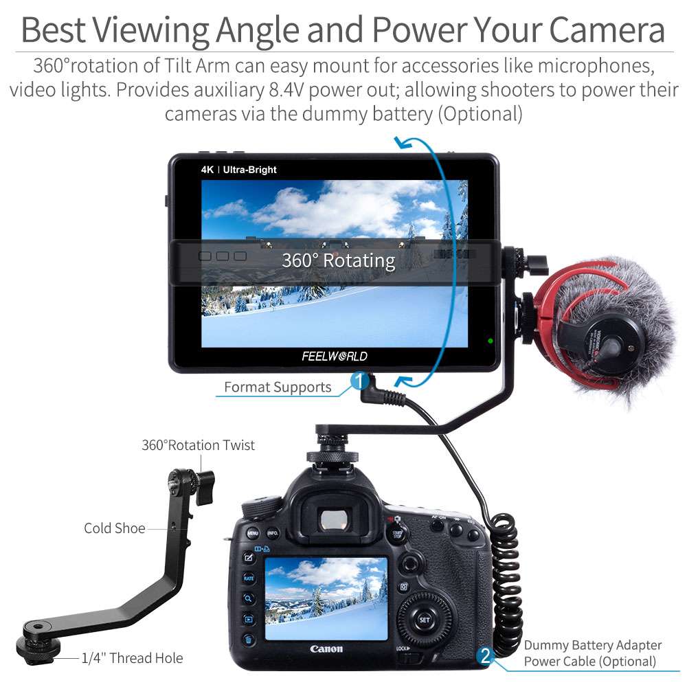 Feelworld LUT7 Monitor Camera Touch 7 Pollici 2200nit Standard