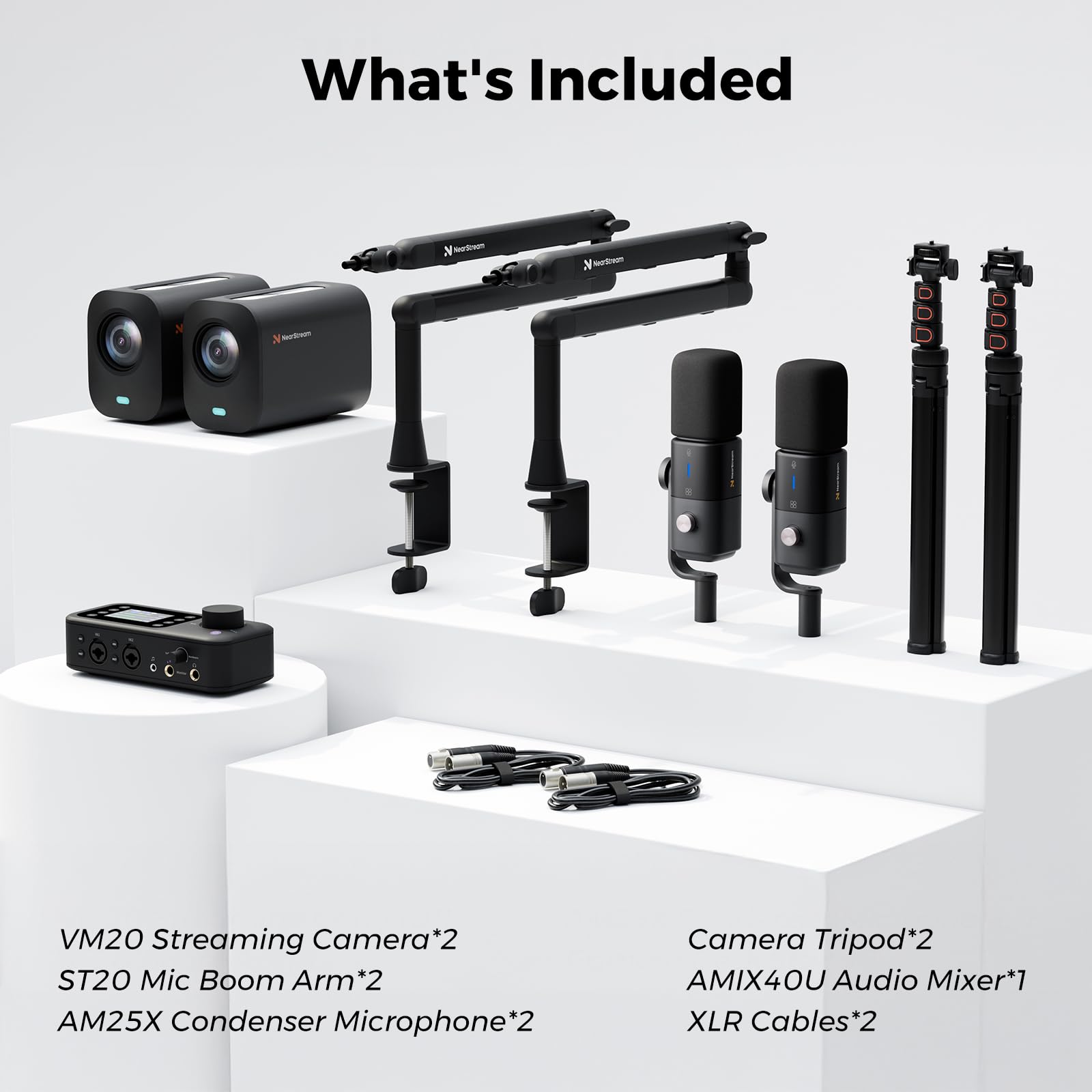 NearStream Camera PodPro Duo kit podcast streaming 4K 2 cam