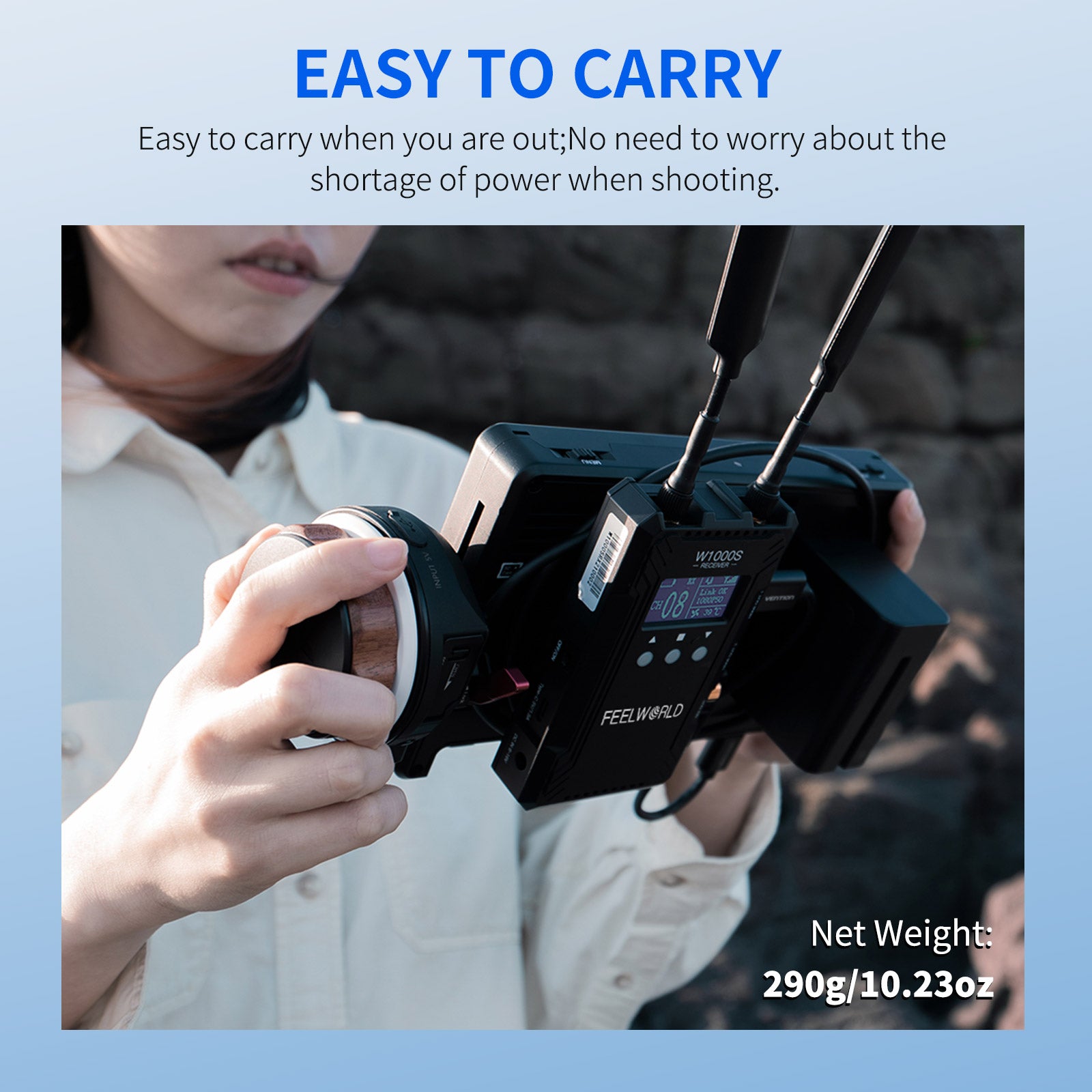 Feelworld NP-F970 Batteria 6600mAh USB-C 1 Pz per Monitor