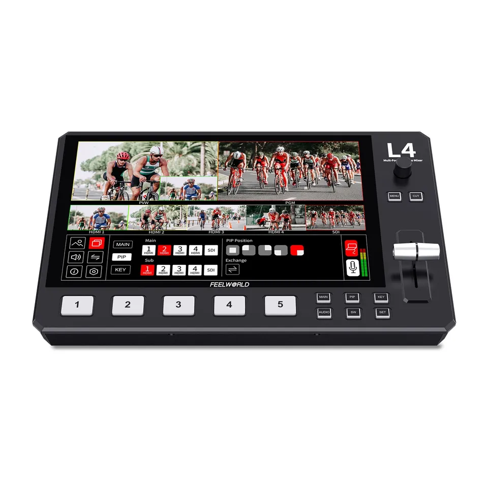 Feelworld L4 Mixer Video 4xHDMI+SDI Touch 10.1" Streaming