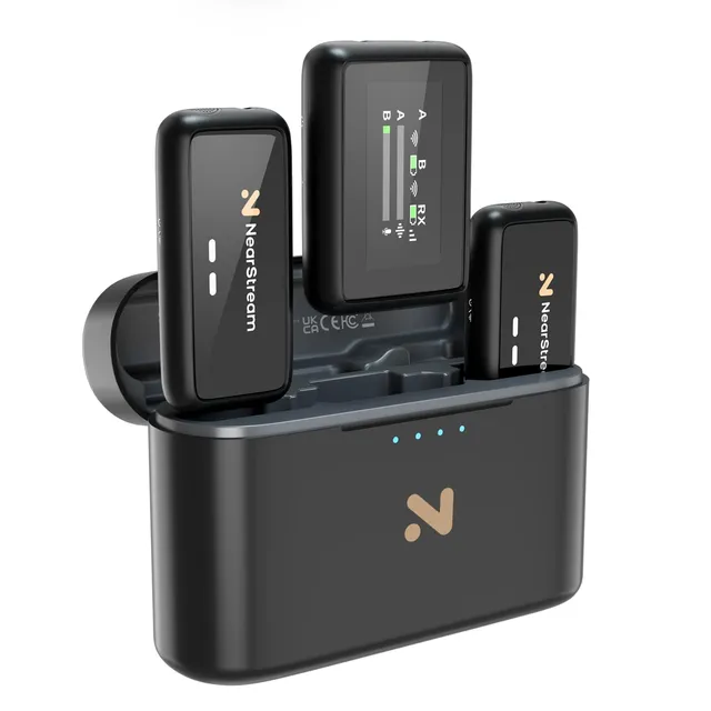 NearStream AWM20T Microfono Lavalier Wireless Doppio 200m