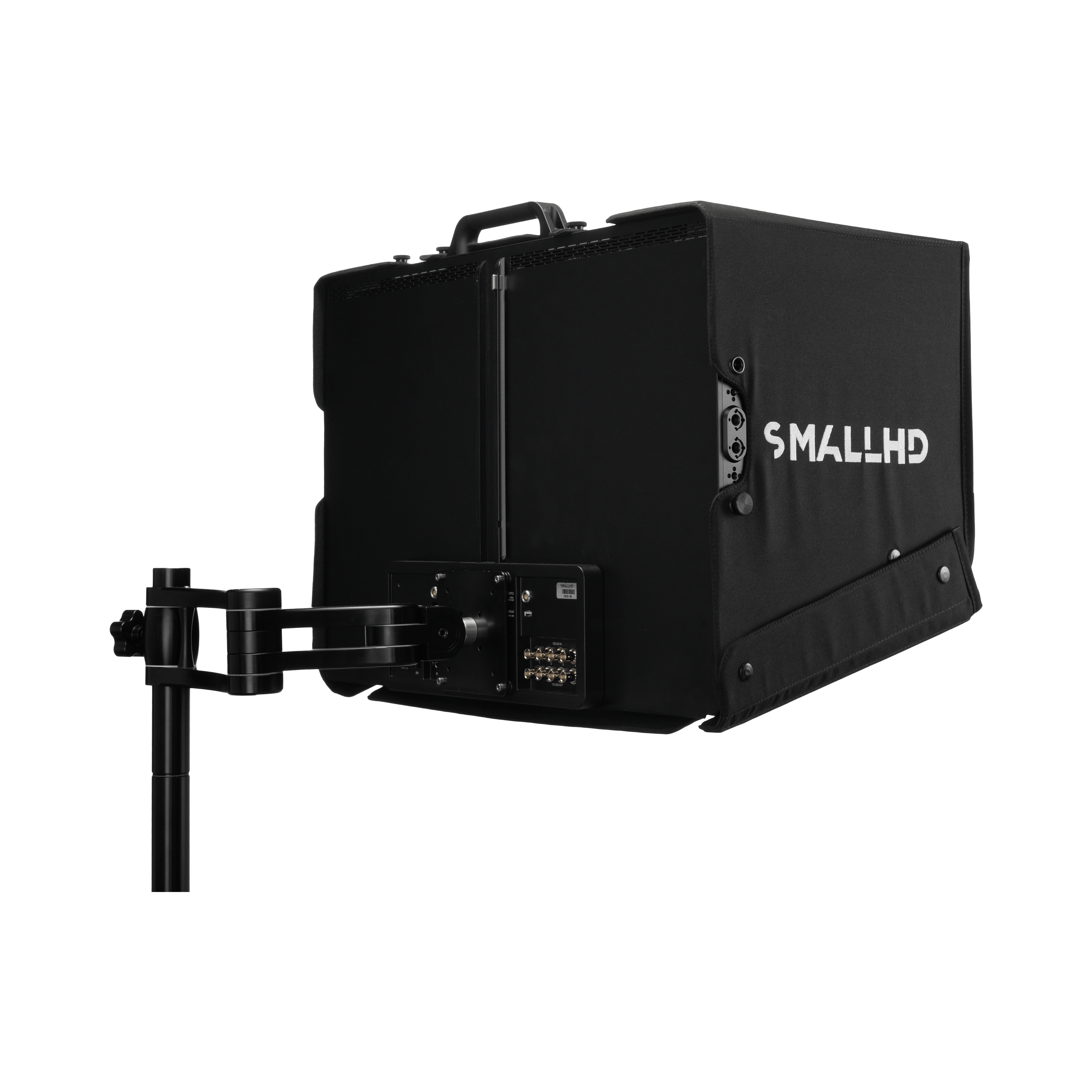 SmallHD Sunhoods paraluce OLED 27 monitor 4K tessuto 3/4 lati