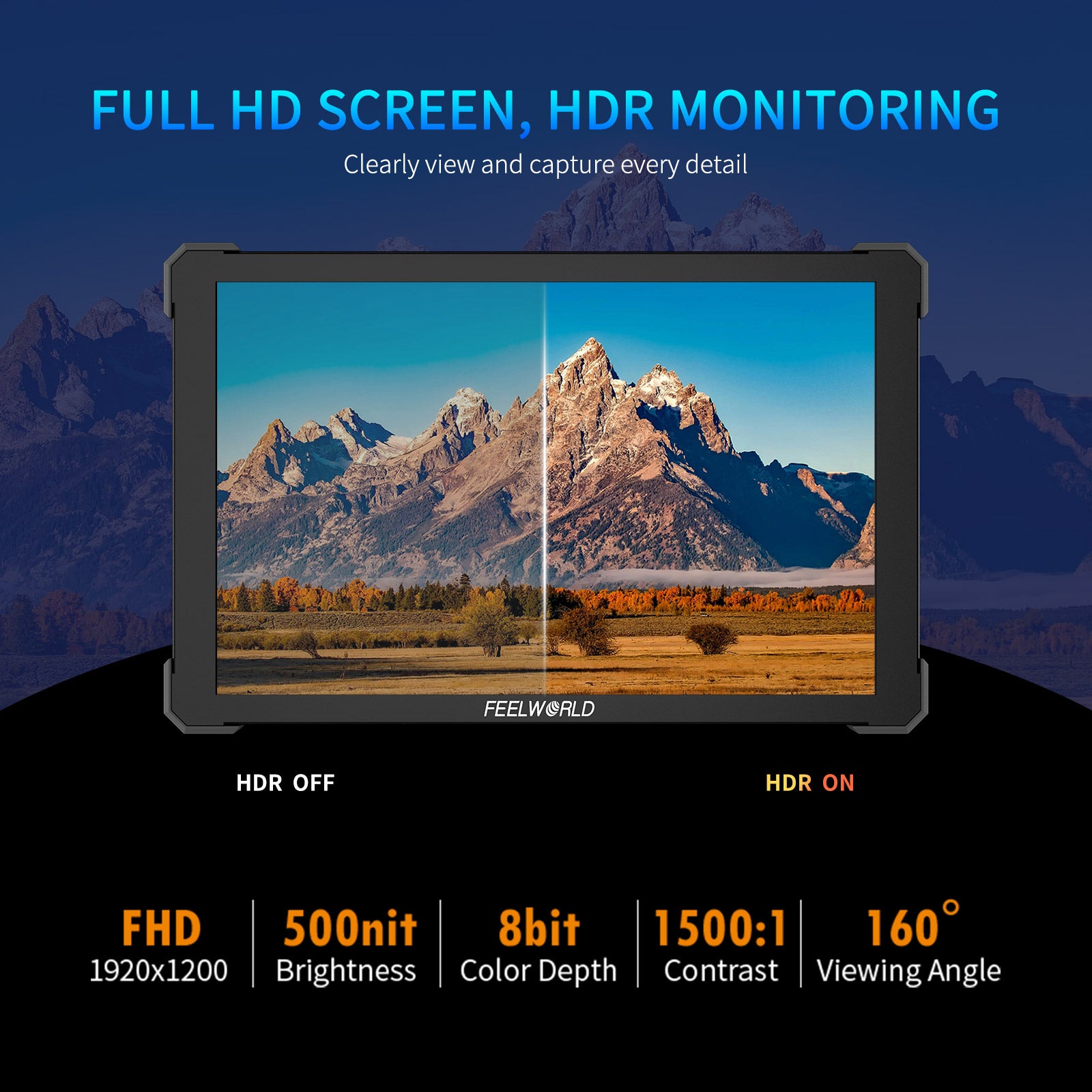 Feelworld T10 10,1" Monitor Camera Touch 500nit 4K HDMI