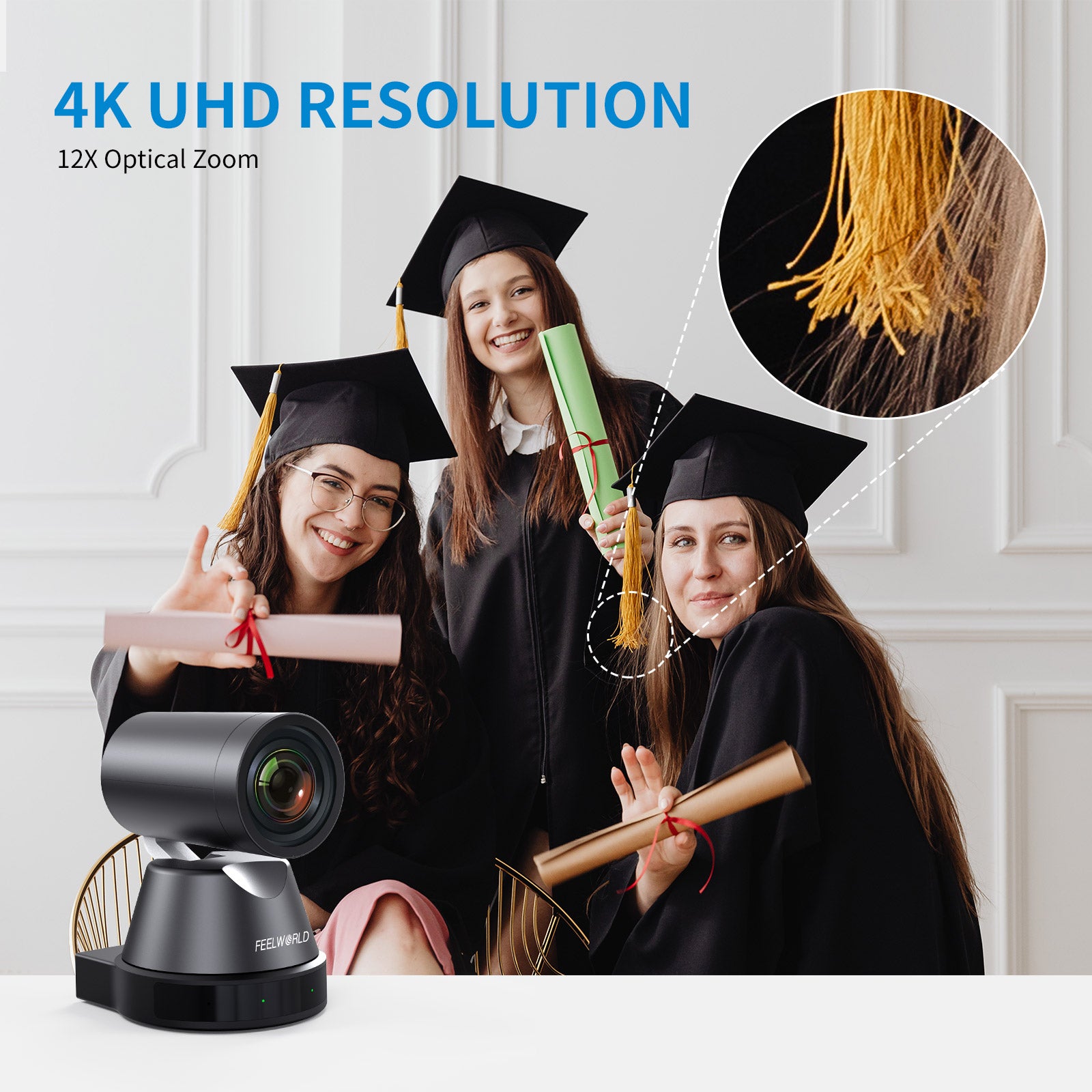 Feelworld 4K12X telecamera PTZ 4K zoom 12X USB HDMI PoE