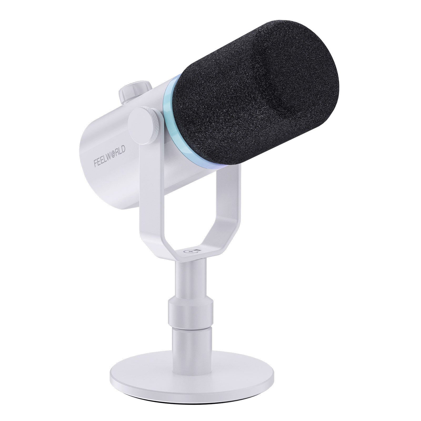 Feelworld PM1 Bianco Microfono Dinamico XLR USB Podcast