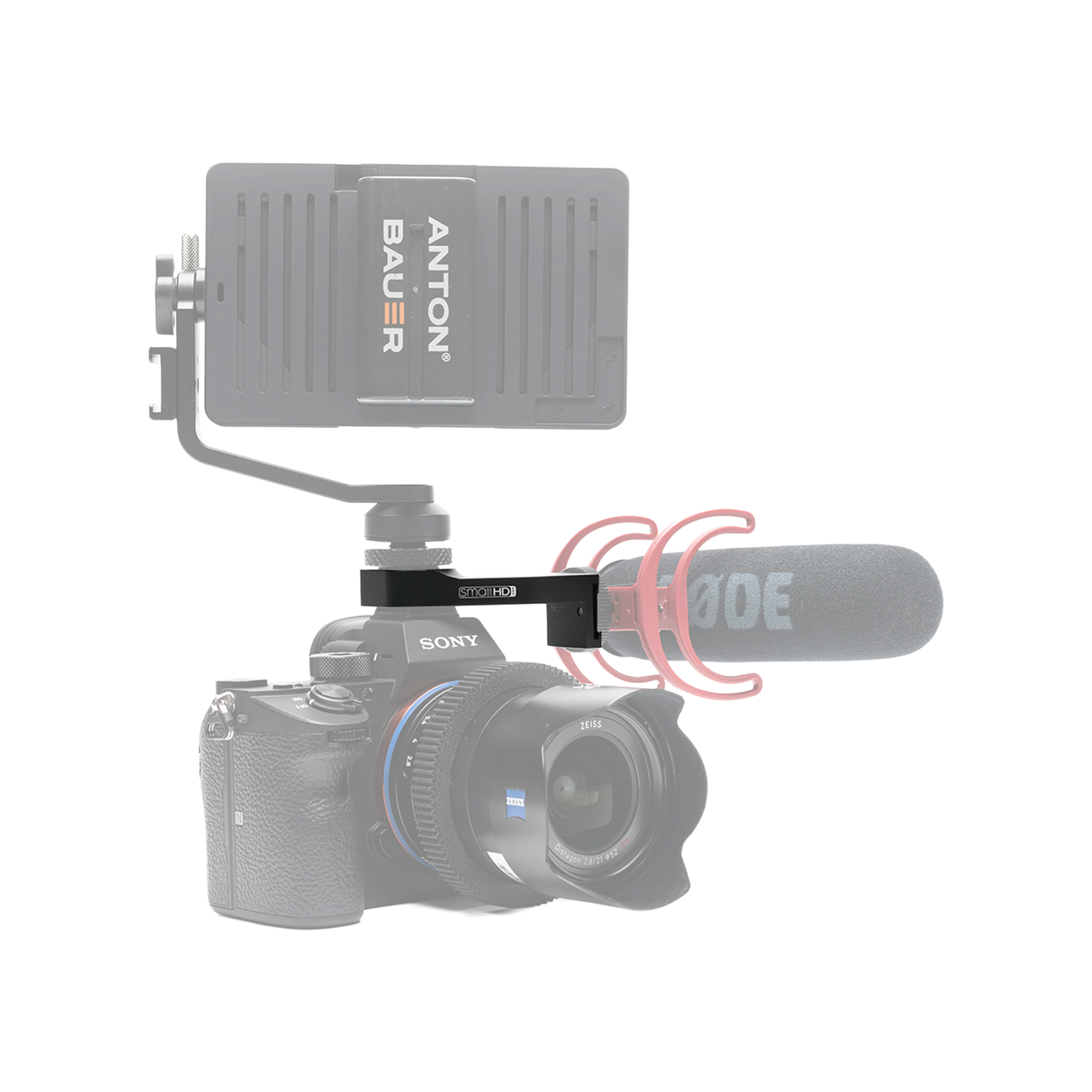 SmallHD SHD DualShoe Assembly slitta doppia hot-shoe camera