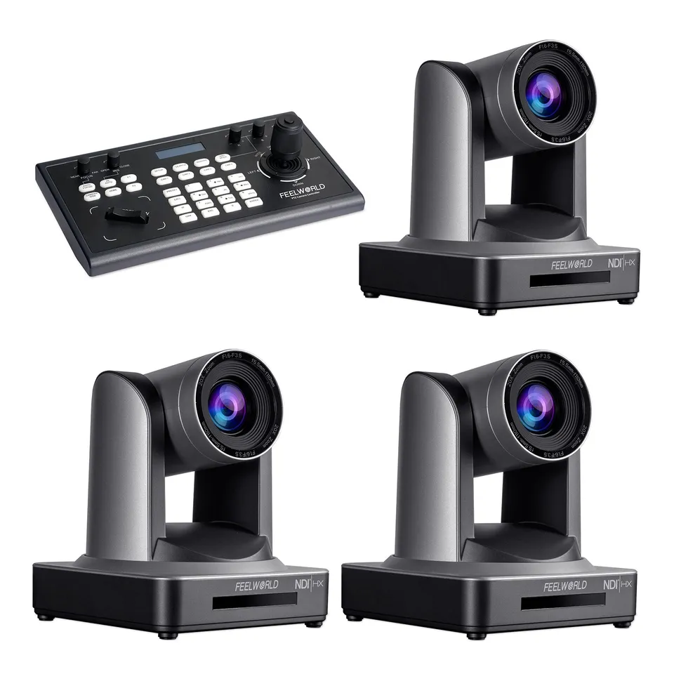 Feelworld KBC10 + 3 NDI20X Kit Regia PTZ Bundle 20X