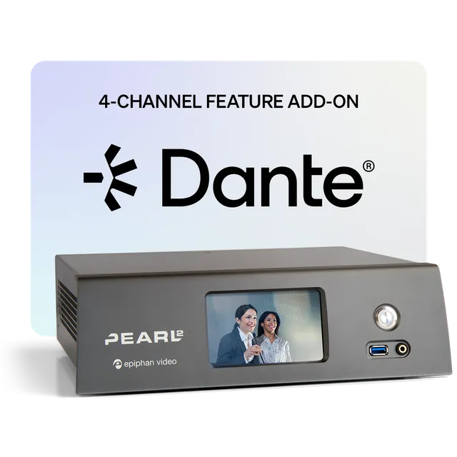 Epiphan Pearl-2 Dante 4 CH add-on audio 4 canali