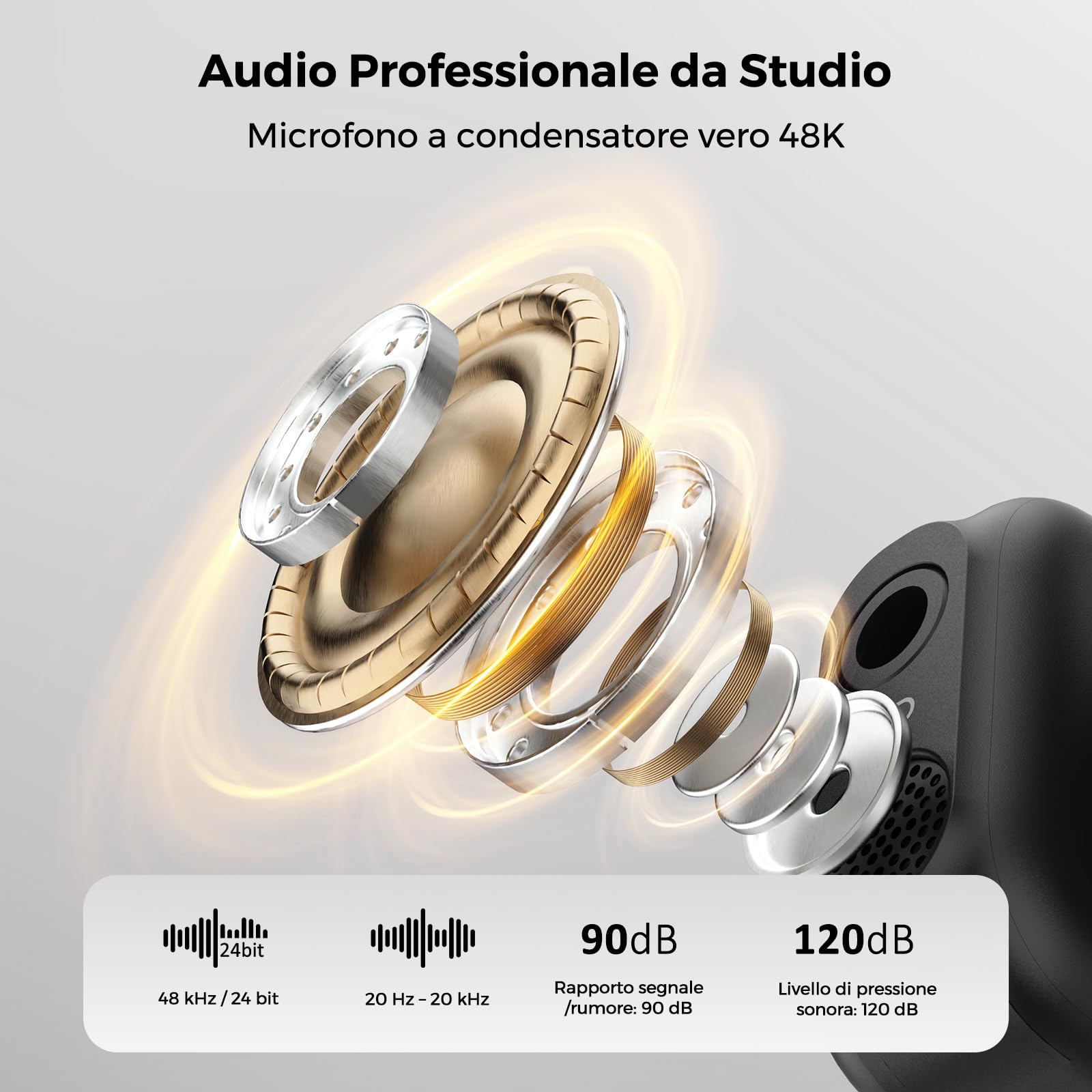 NearStream AWM28T microfono lavalier wireless 48kHz/24-bit