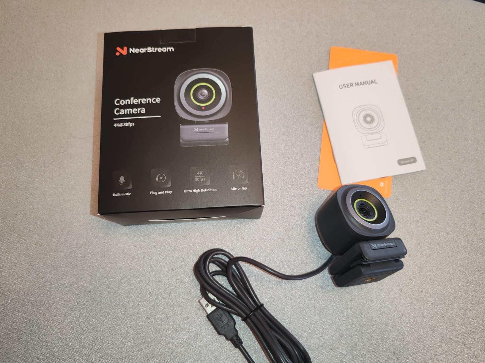 NearStream V08AF Webcam 4K Autofocus con Microfono PC