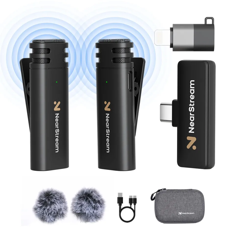 NearStream AWM10T mini lavalier wireless USB-C 6 ore