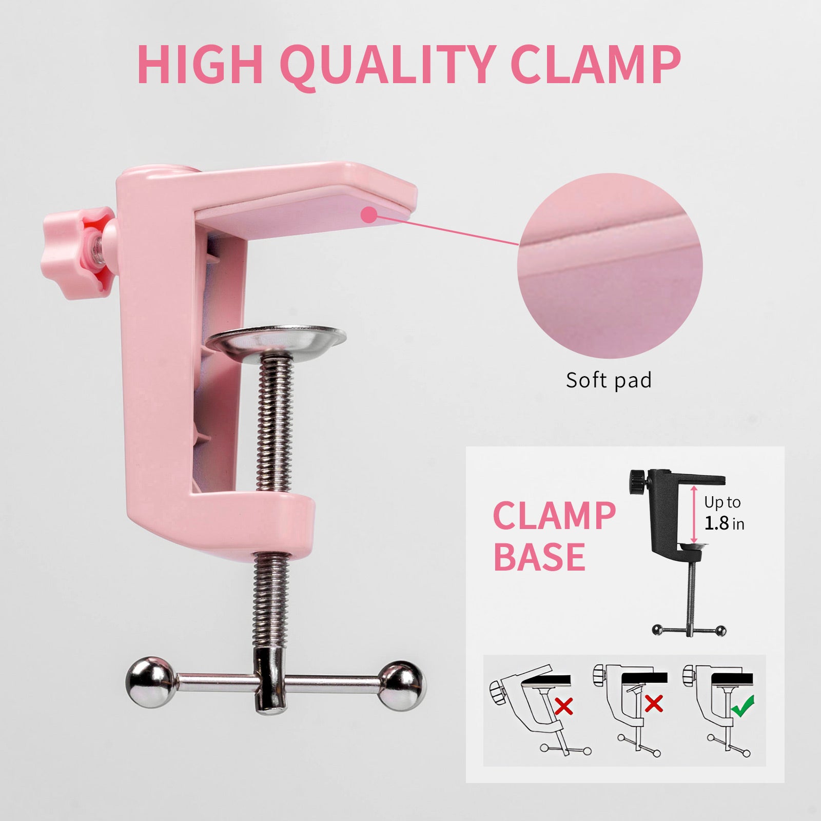 Feelworld AMS1 Braccio Microfono Rosa per PM1 e Dinamici