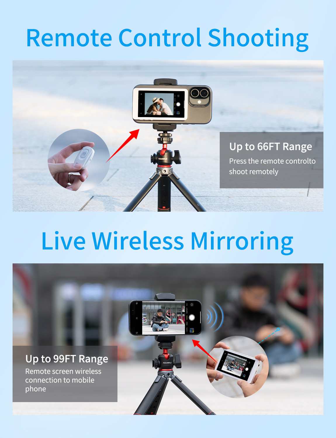 Feelworld MC4 Monitor Selfie Wireless Magnetico 4K Vlogging