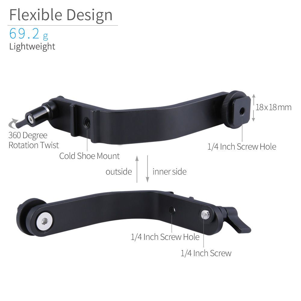 Feelworld Tilt Arm Braccio Snodato 1/4" per Monitor 5"-5.7"
