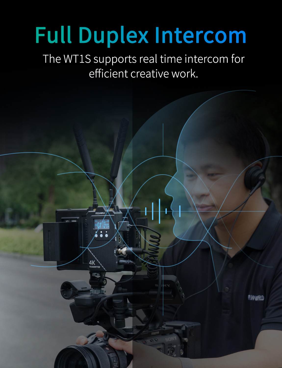 Feelworld WT1S trasmettitore video wireless 4K SDI HDMI TX RX
