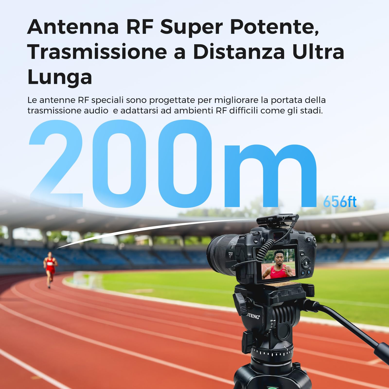 NearStream AWM20T Microfono Lavalier Wireless Doppio 200m