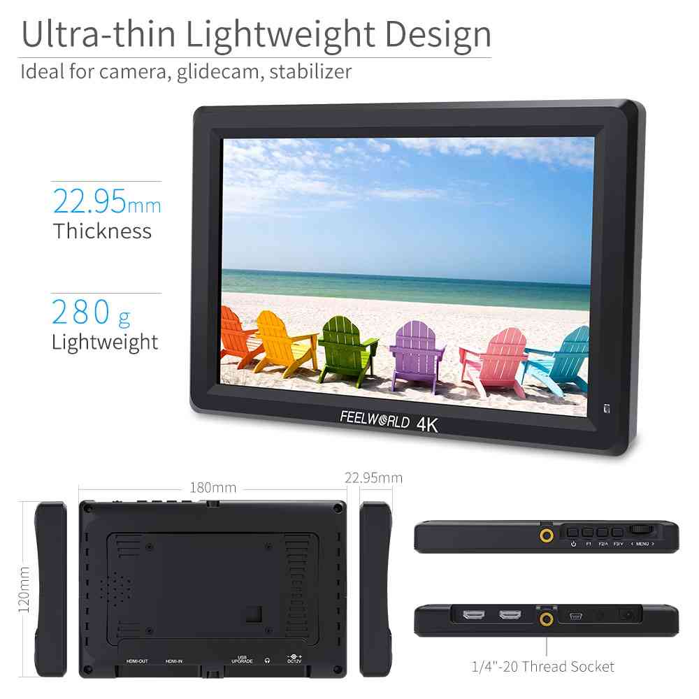 Feelworld T756-ABA Monitor Camera 7" Full HD con Luminosità Auto