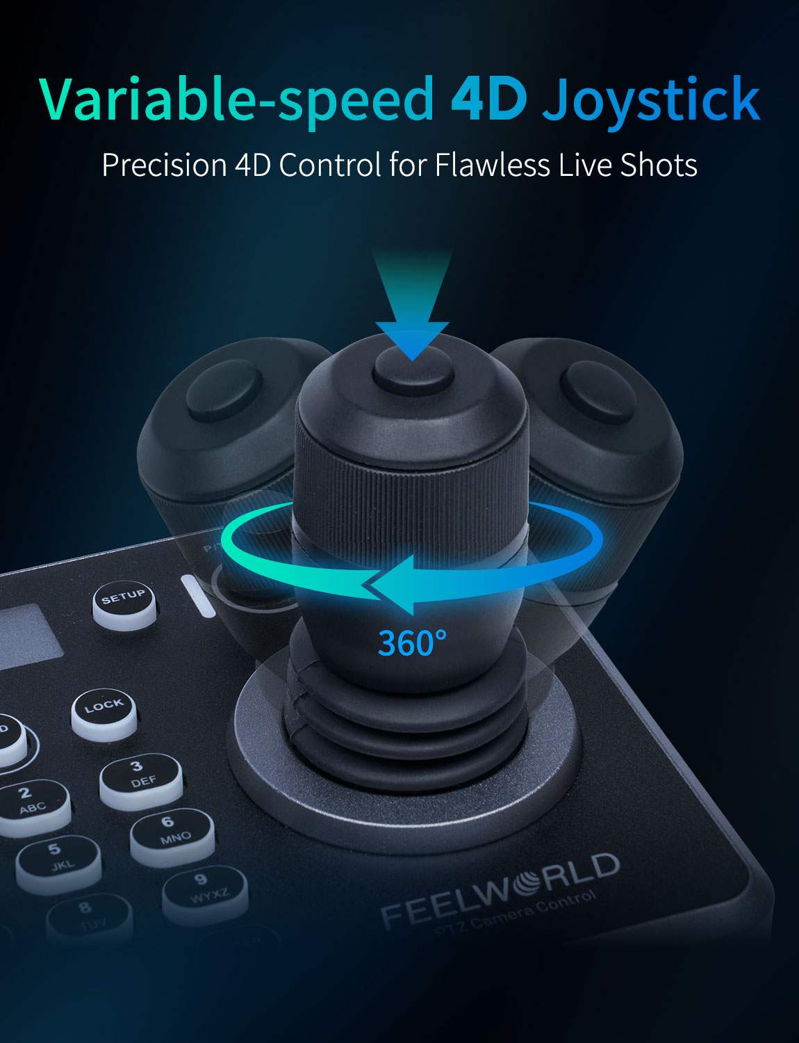 Feelworld KBC20N Controller PTZ NDI Joystick PoE