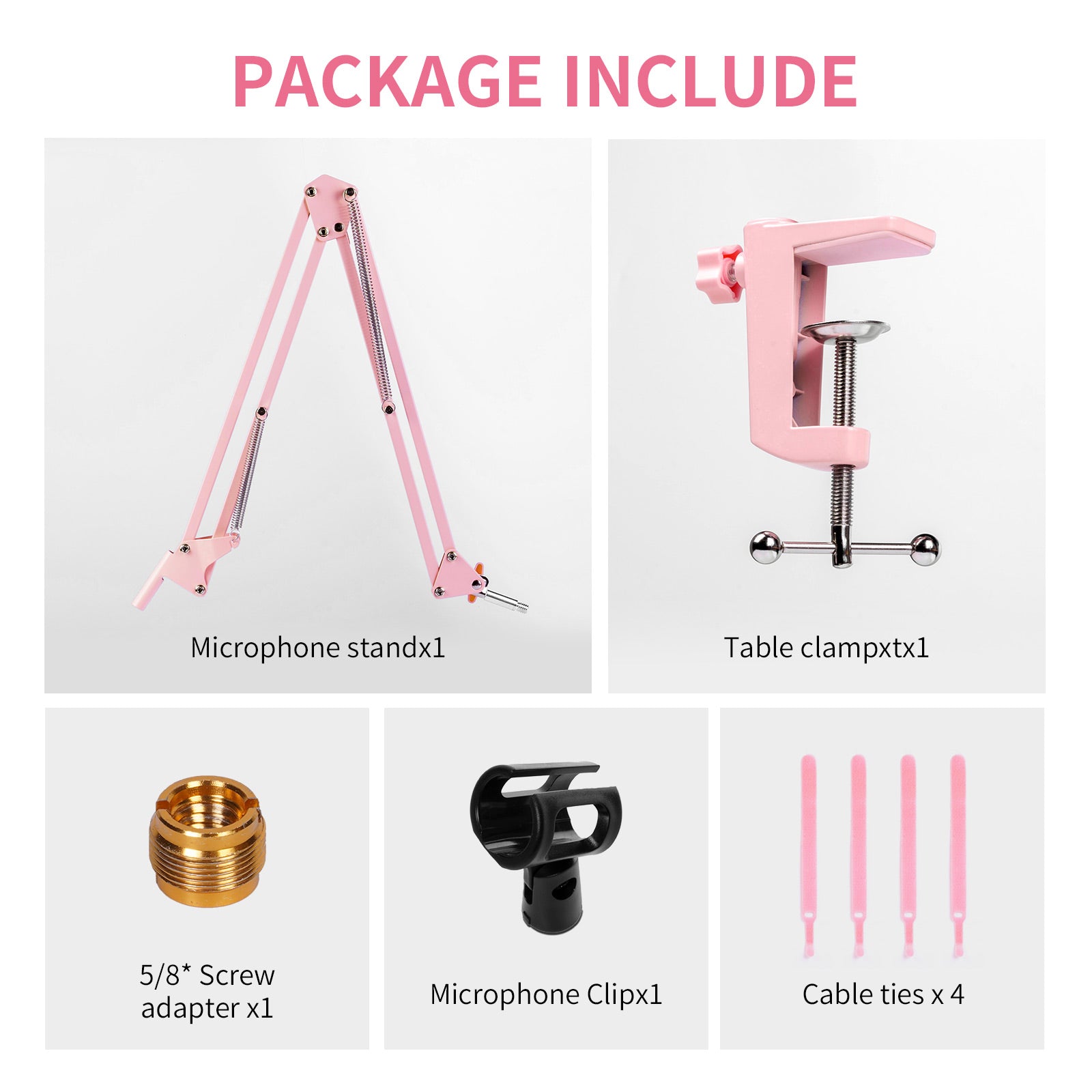 Feelworld AMS1 Braccio Microfono Rosa per PM1 e Dinamici