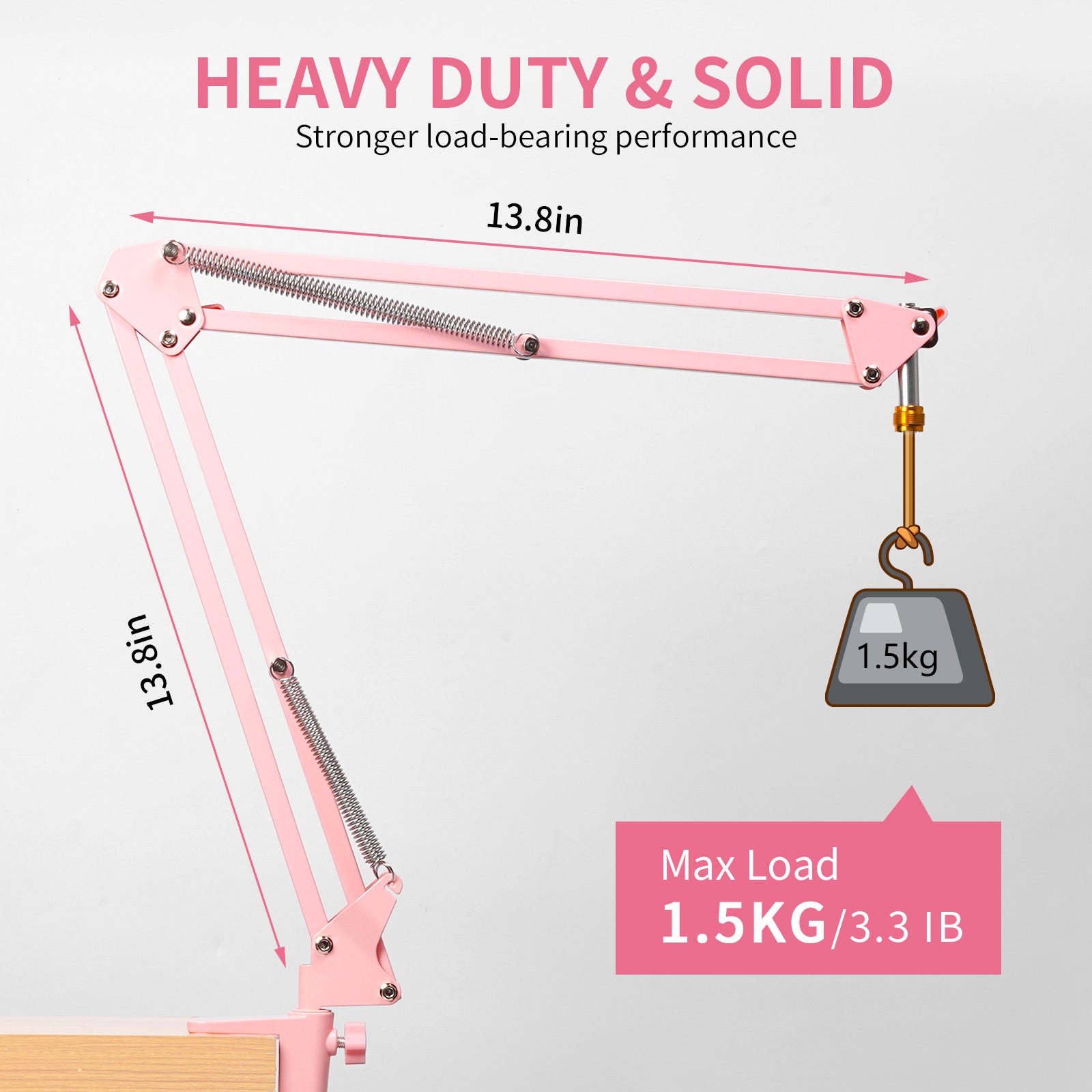 Feelworld AMS1 Braccio Microfono Rosa per PM1 e Dinamici