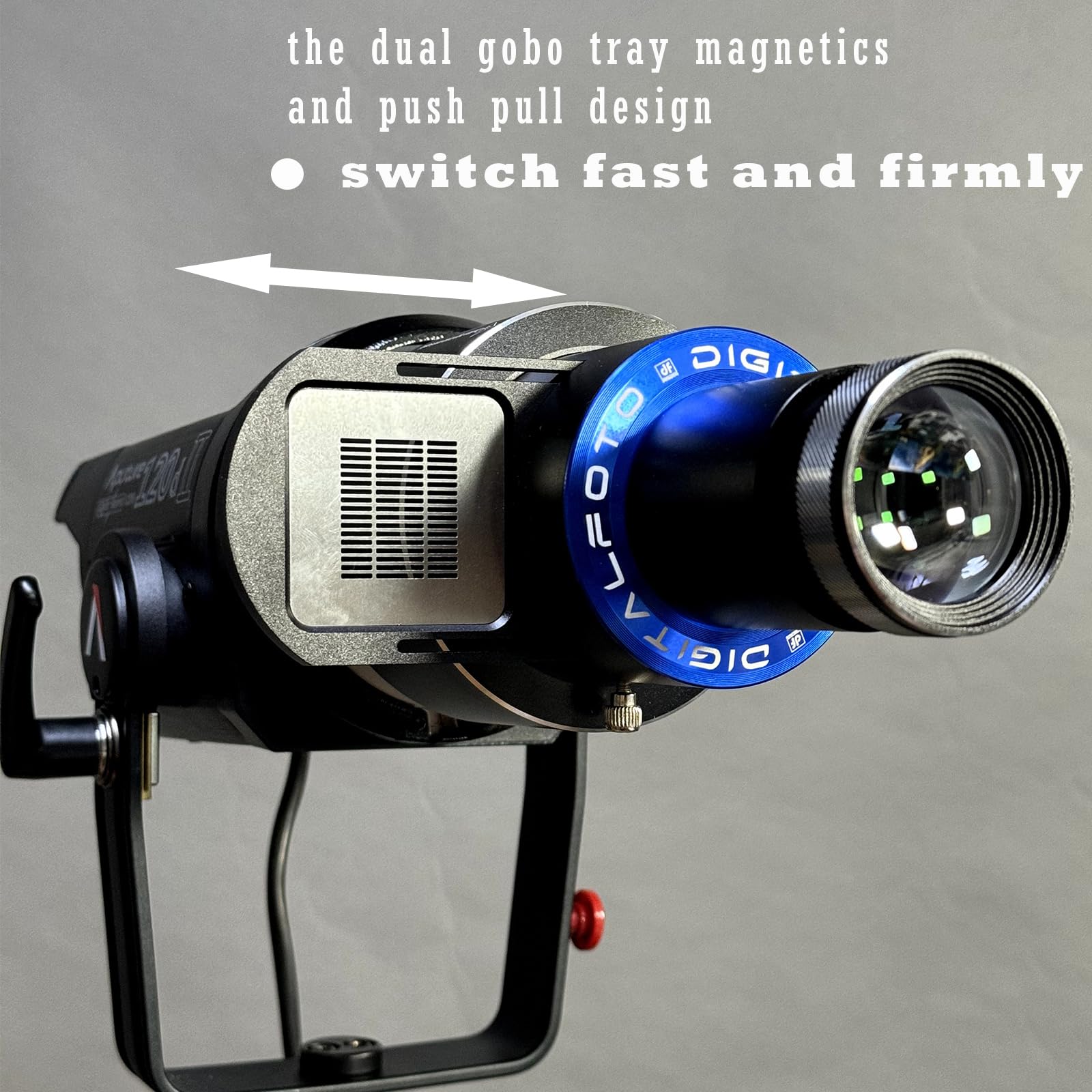 DigitalFoto FS-100SL Snoot Ottico Bowens con 25 Gobo LED