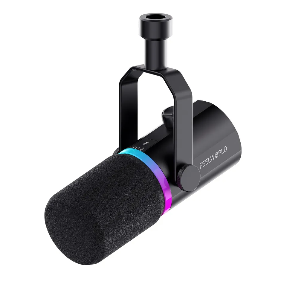 Feelworld PM1 microfono dinamico XLR USB nero streaming