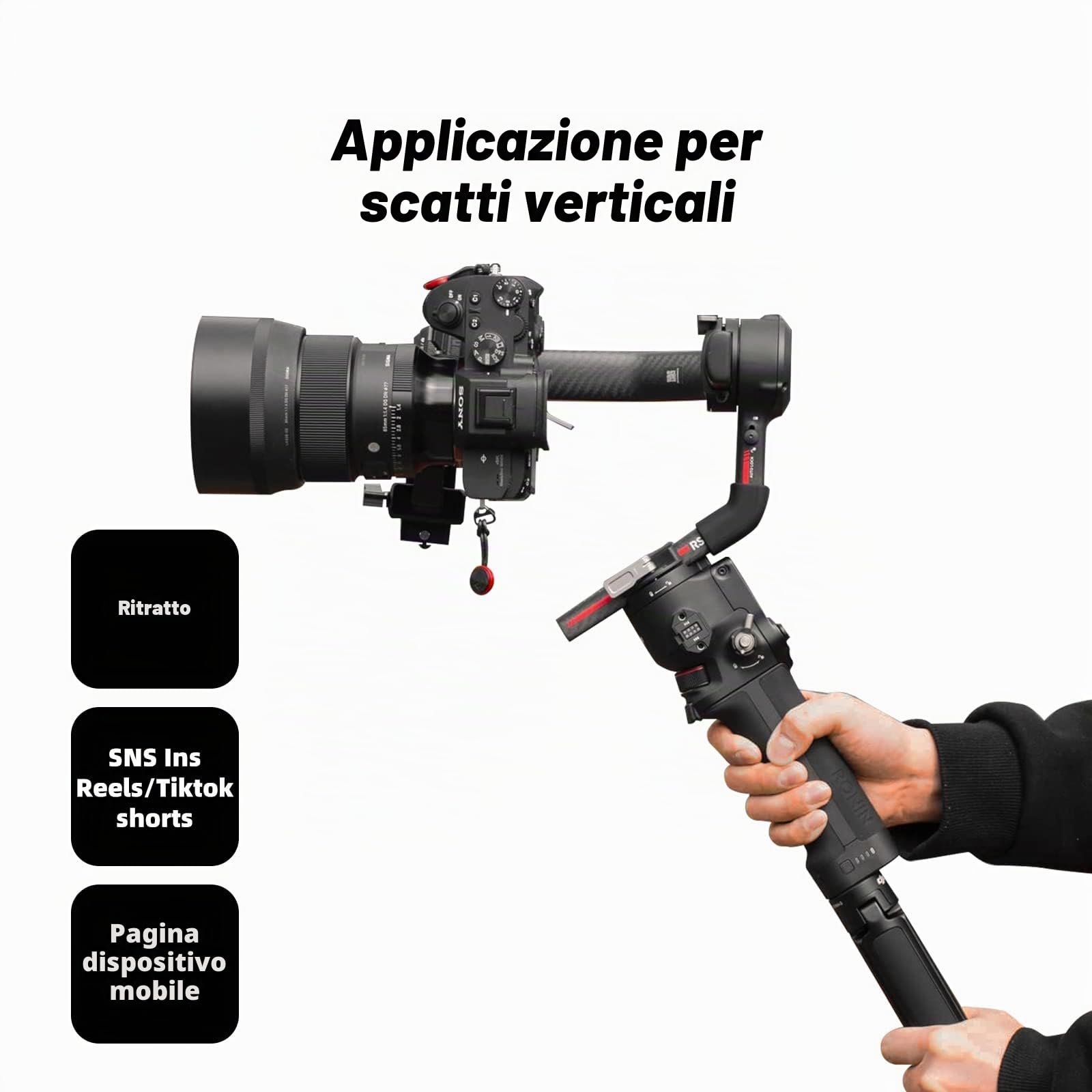DigitalFoto RS3 Supporto Verticale Camera per DJI RS2 RS3 Pro