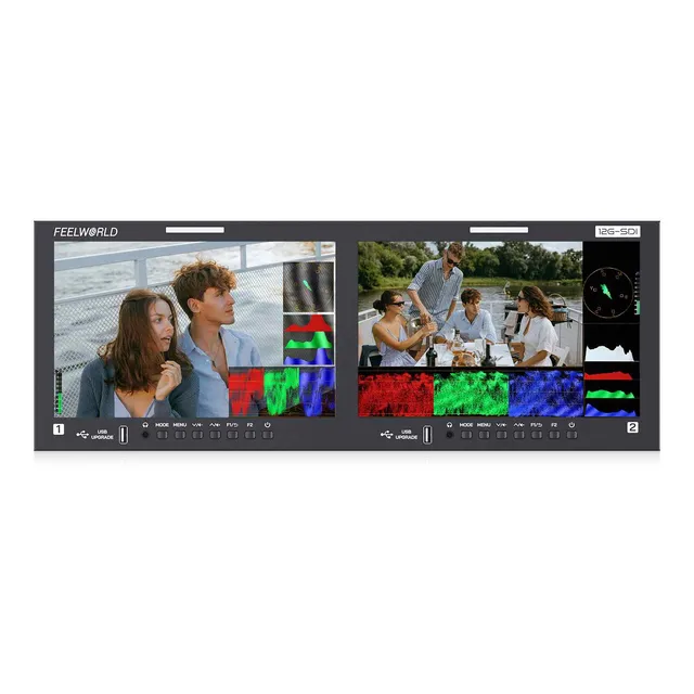 Feelworld FRM1001G Monitor Rack Dual 10,1" 12G-SDI