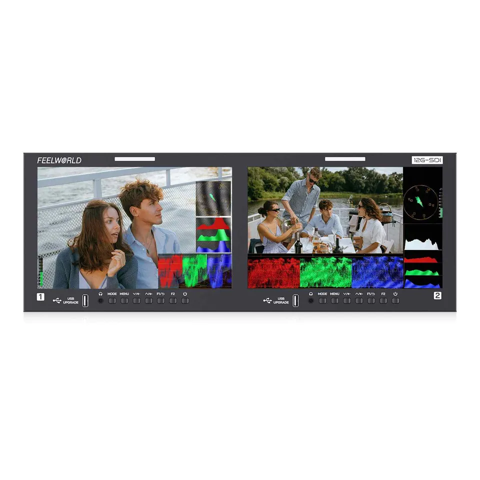 Feelworld FRM1001G Monitor Rack Dual 10,1" 12G-SDI