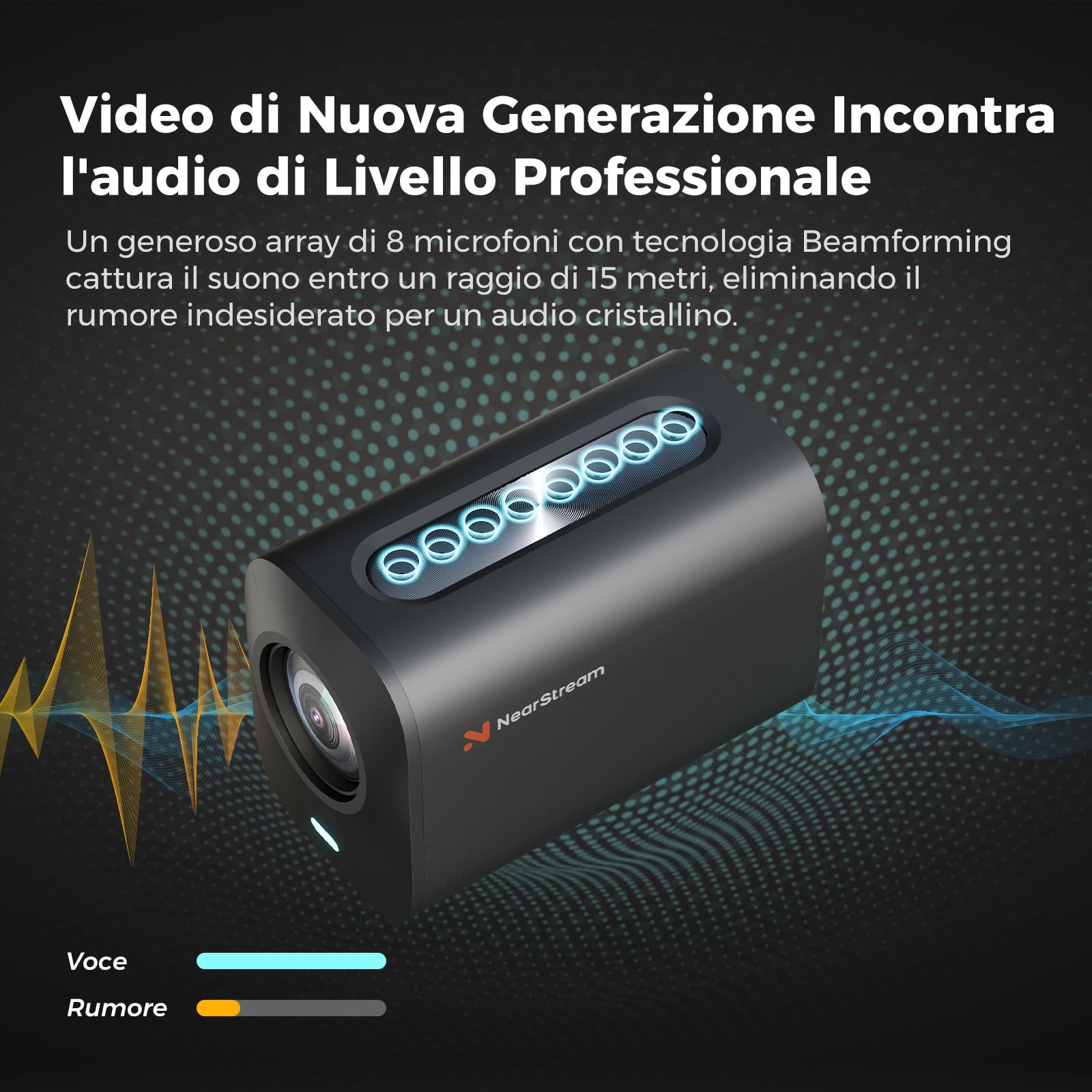 NearStream VM20 Telecamera Streaming 4K Zoom Ibrido 40x