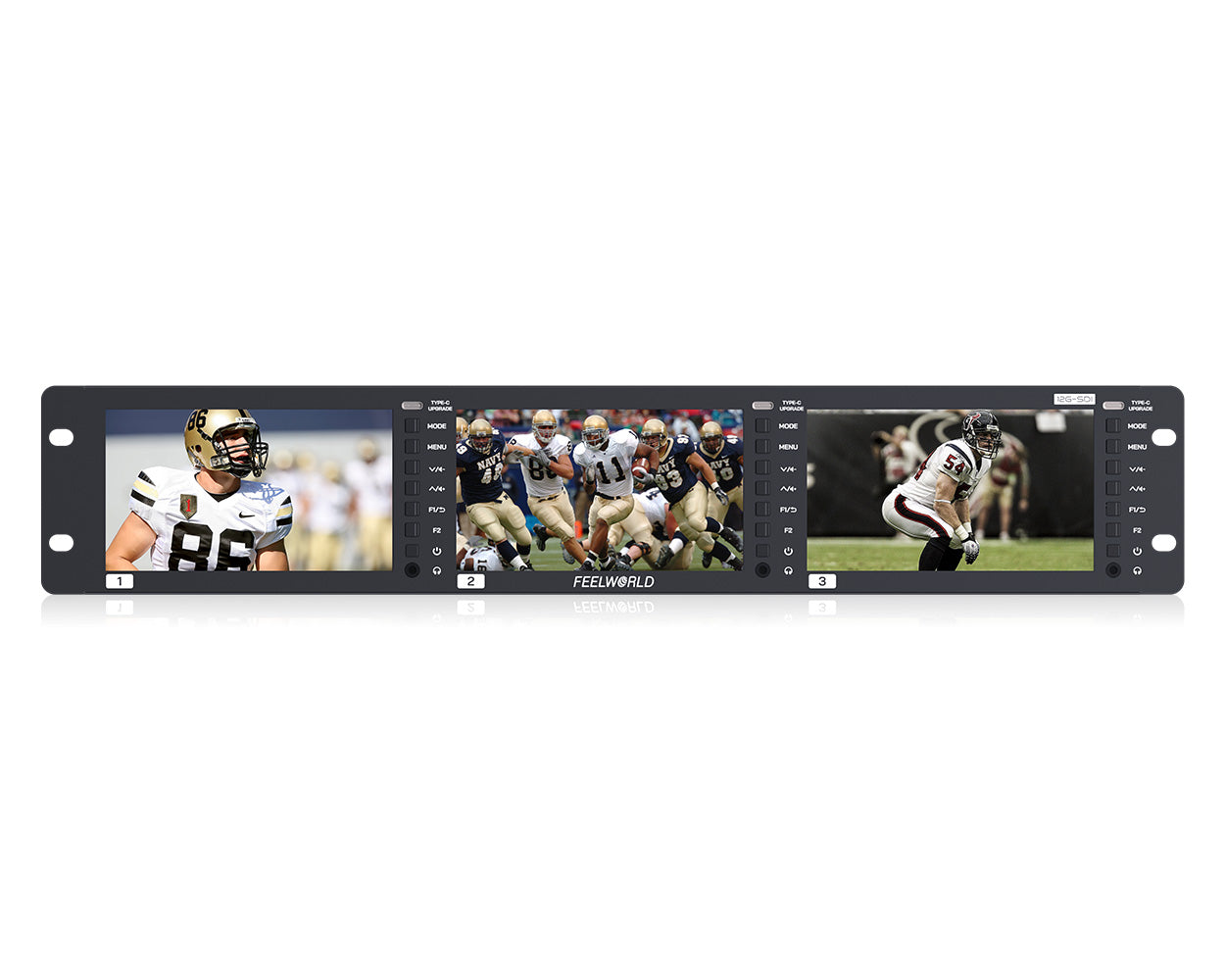 Feelworld FRM501G Monitor Rack 2RU Triplo 5.5" 12G SDI 4K