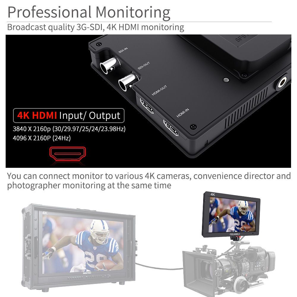 Feelworld FW703 Monitor da campo 7" SDI HDMI 450nit