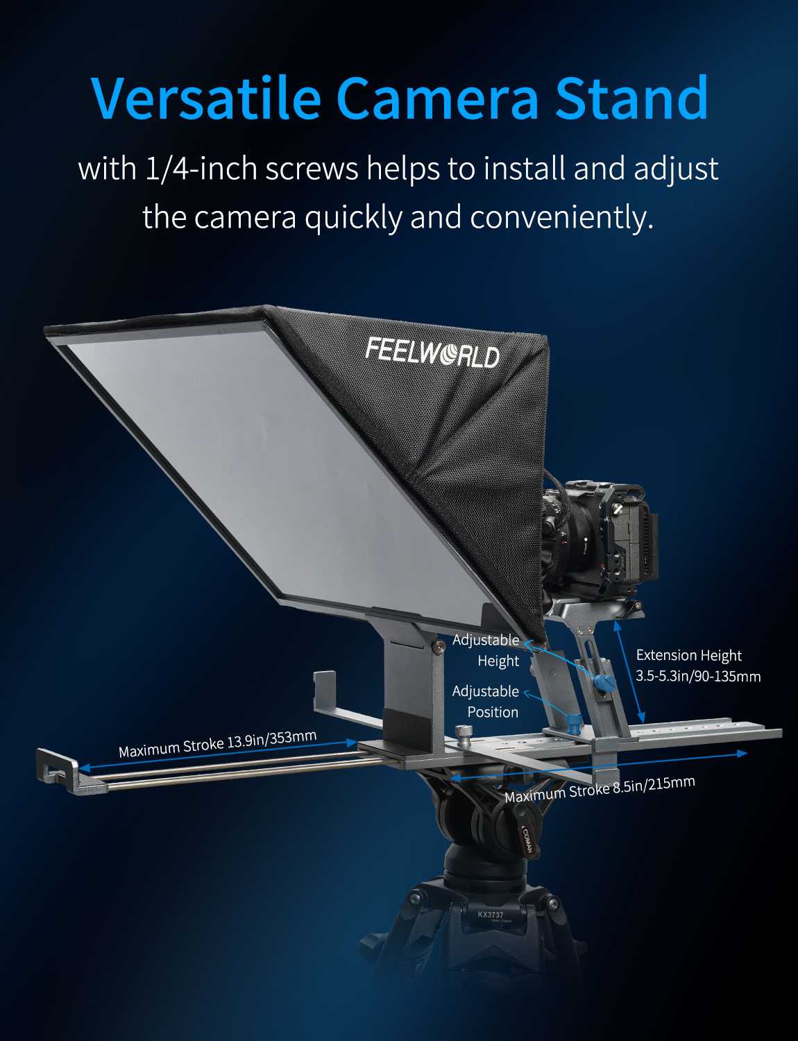 Feelworld TP21 Teleprompter 21 pollici Bluetooth con telecomando