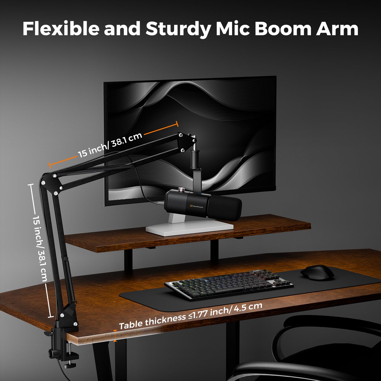 NearStream Microphone AM10X Plus microfono dinamico USB/XLR con braccio