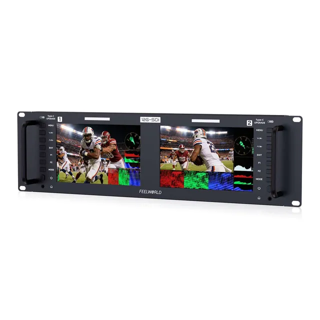 Feelworld FRM701G Monitor Rack 3RU Doppio 7" 12G-SDI 4K