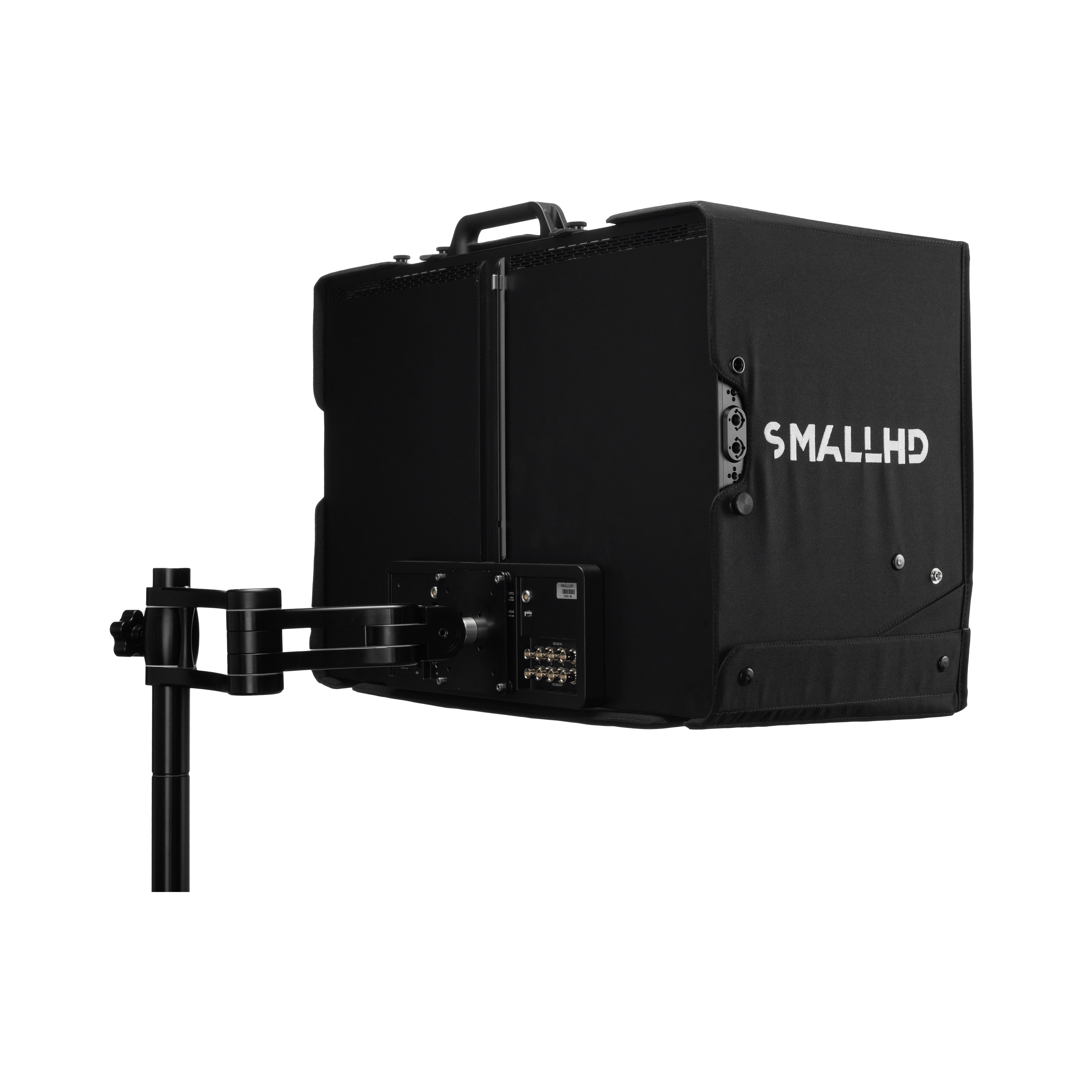 SmallHD Sunhoods paraluce OLED 27 monitor 4K tessuto 3/4 lati
