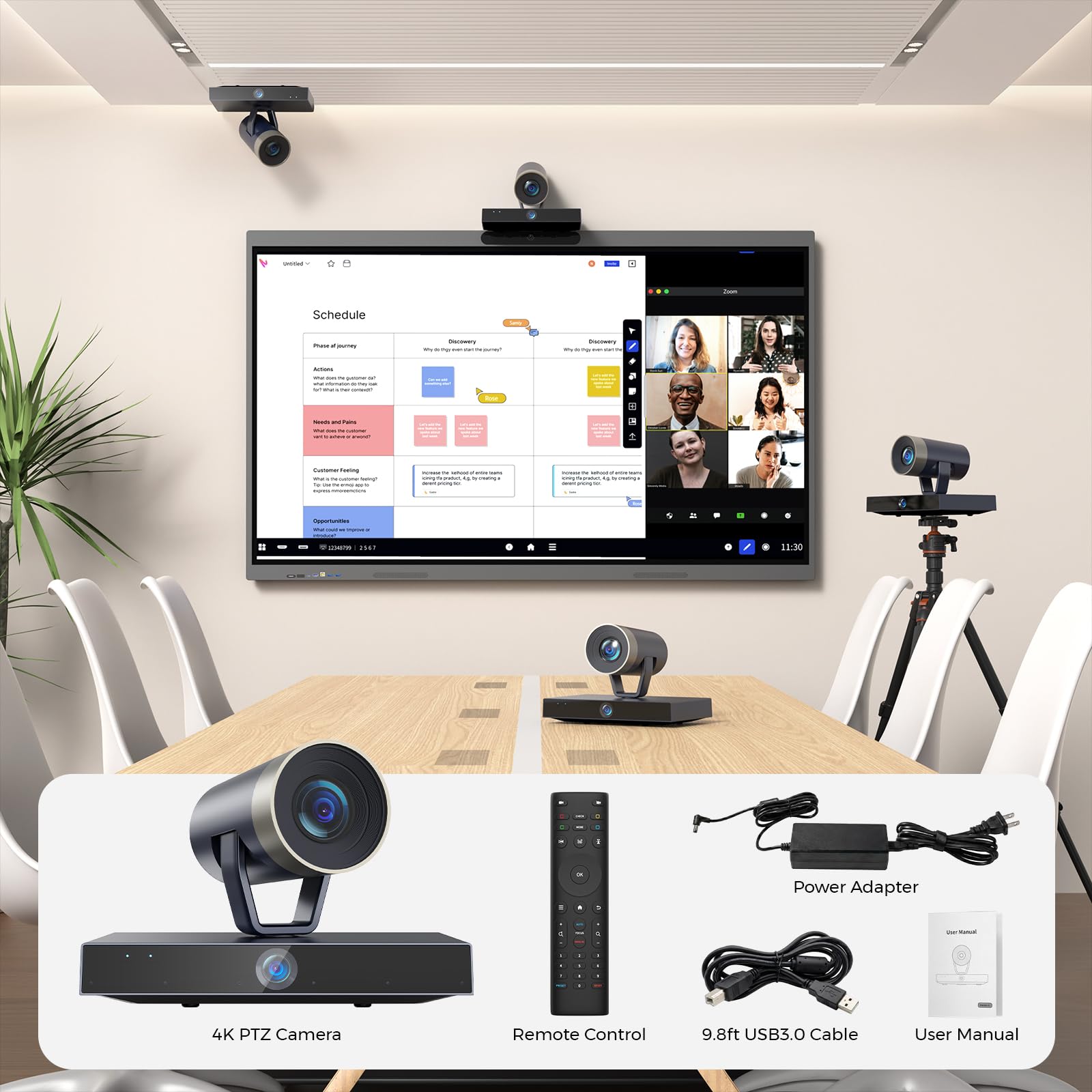 NearStream Camera PTZ 4K 20X NDI doppia lente chiesa eventi