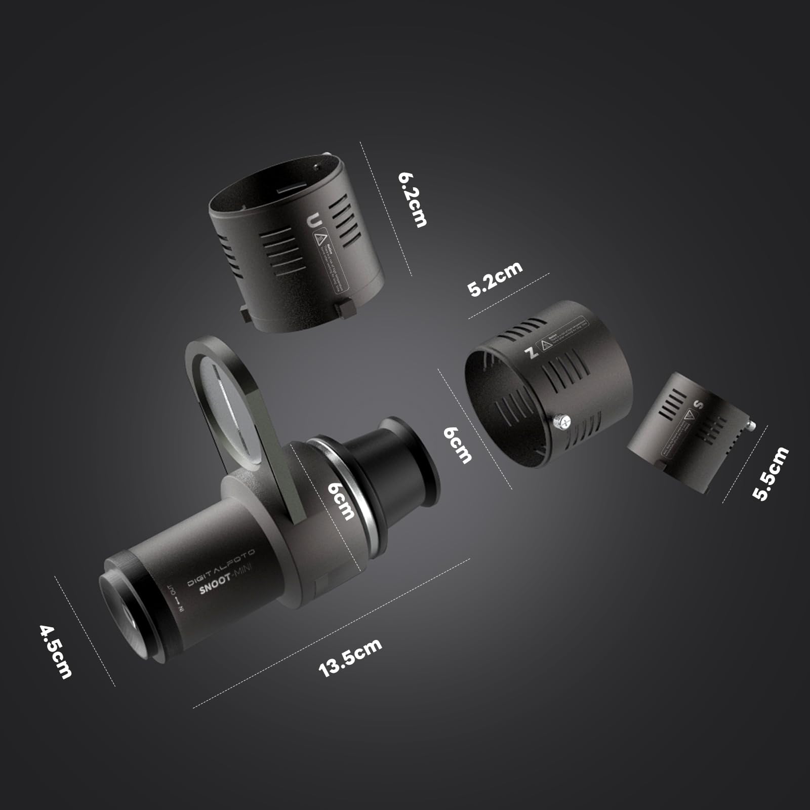 DigitalFoto Light Mini Snoot proiettore gobo per Zhiyun SmallRig