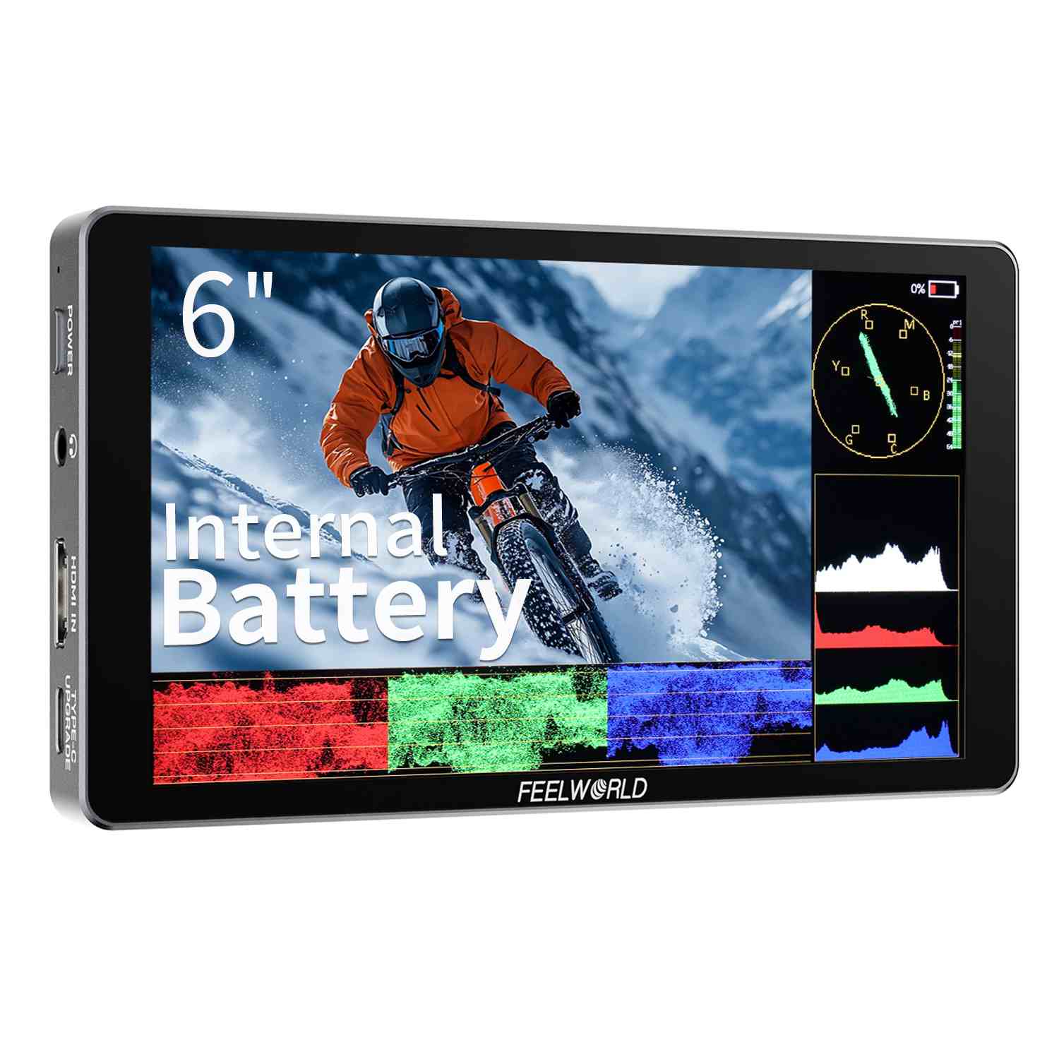 Feelworld P6XL Monitor 6" Touch 1200nit Batteria HDMI 4K