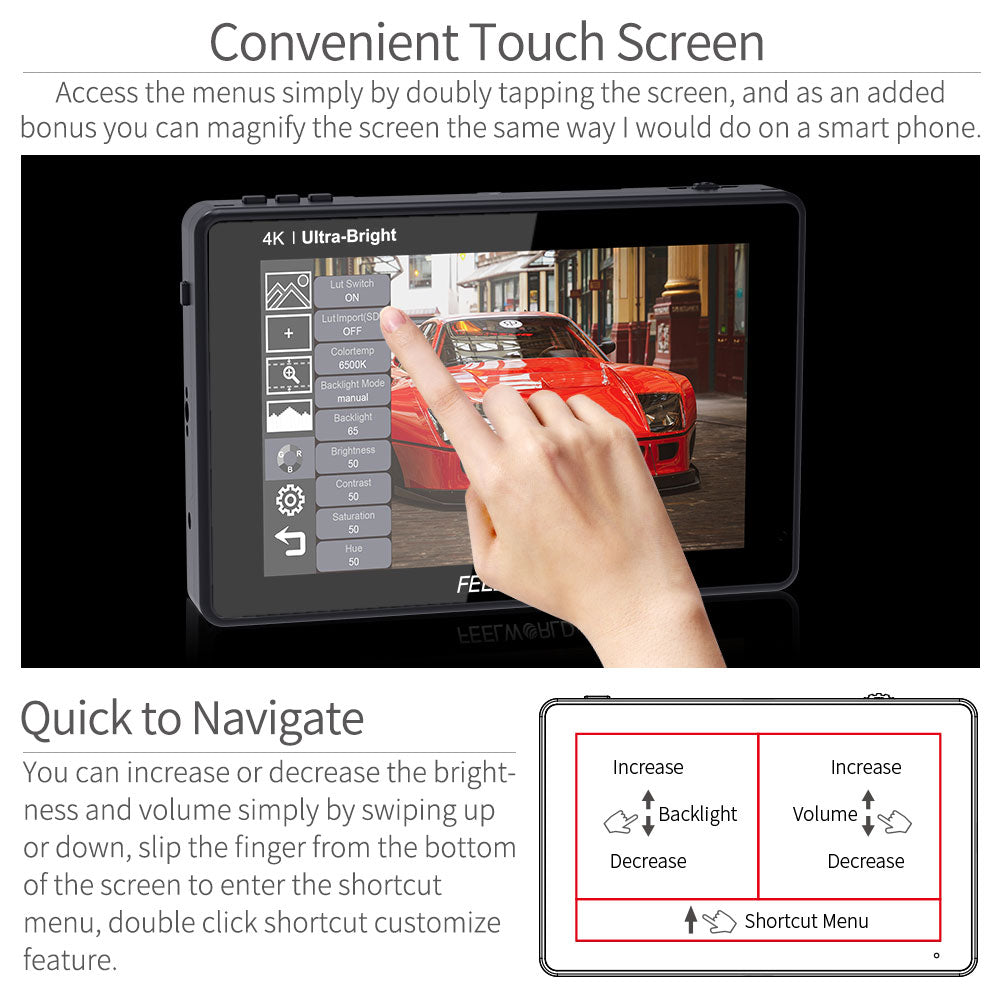 Feelworld LUT7S 7" Monitor Camera Touch 2200nit SDI 4K