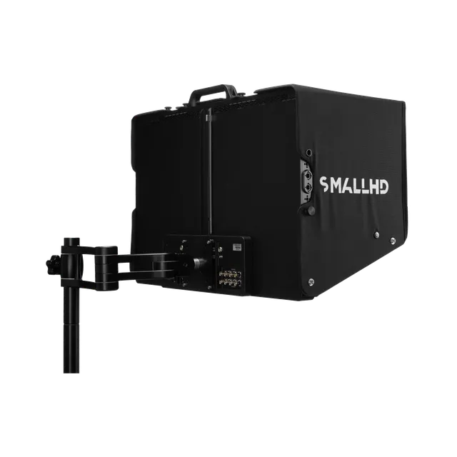 SmallHD Sunhoods paraluce OLED 27 monitor 4K tessuto 3/4 lati