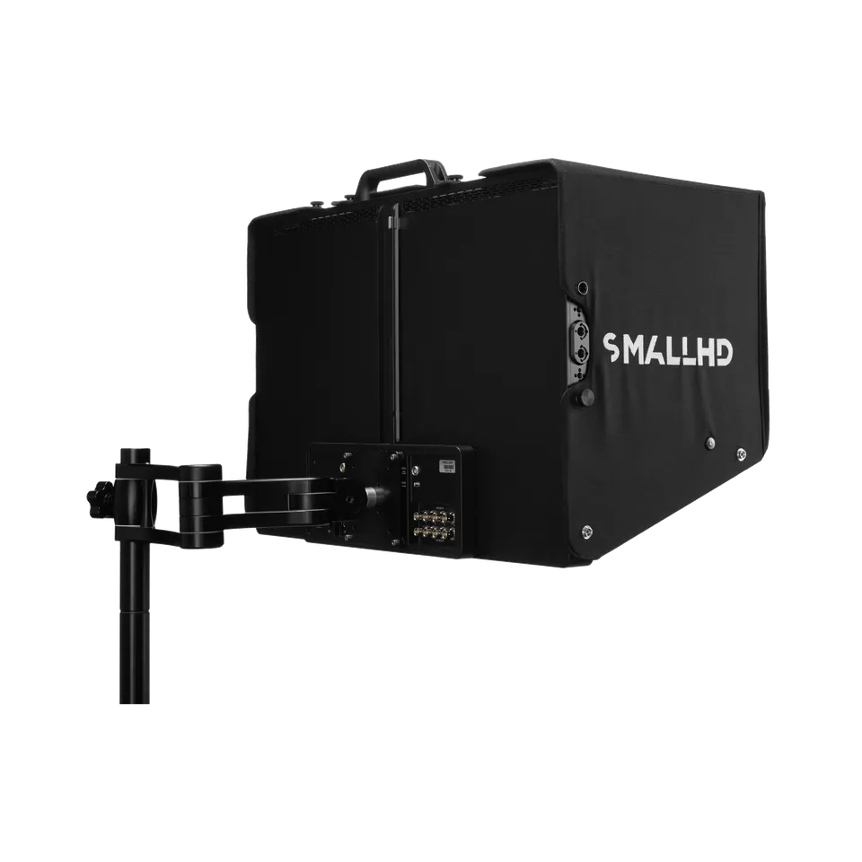 SmallHD Sunhoods paraluce OLED 27 monitor 4K tessuto 3/4 lati