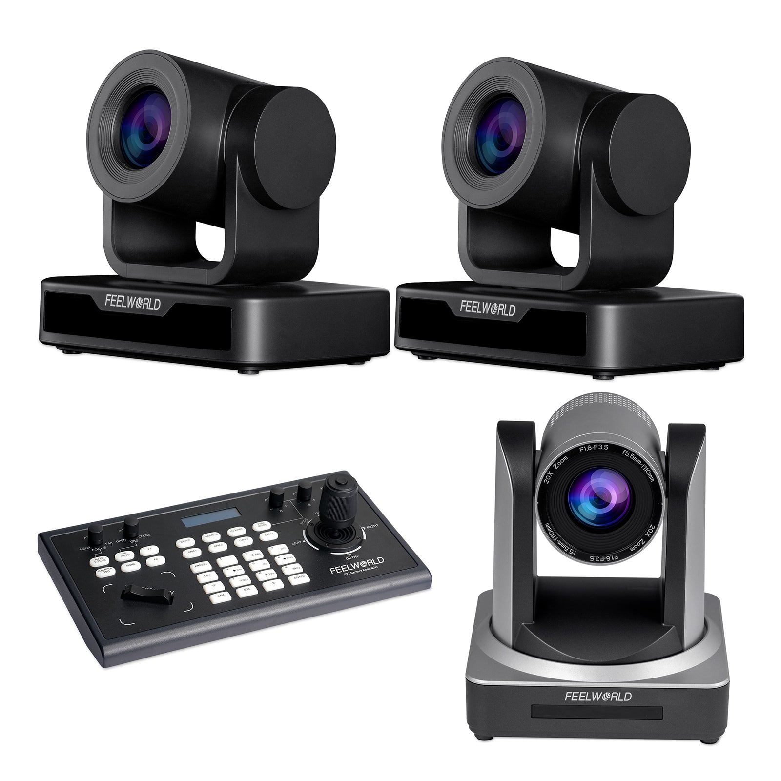 Feelworld KBC10 + USB10X + POE20X Kit Live Streaming PTZ