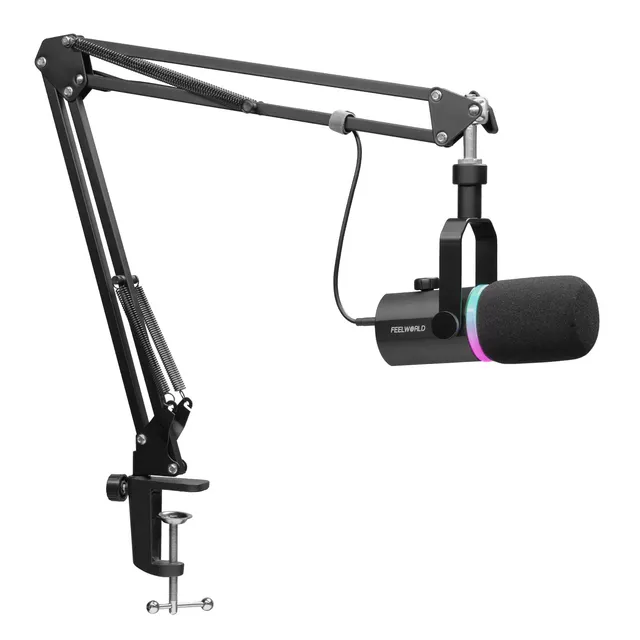 Feelworld PM1 microfono dinamico XLR USB nero con braccio