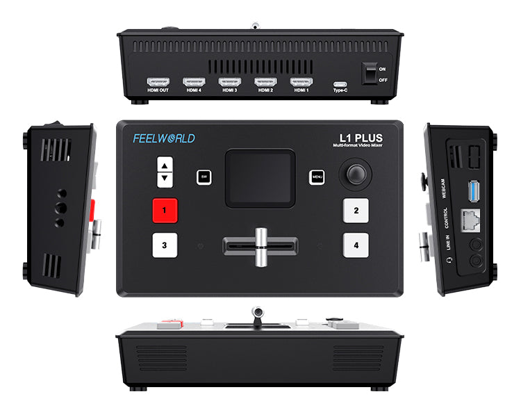 Feelworld L1 Plus Mixer Video Streaming 4K 4xHDMI PTZ Touch
